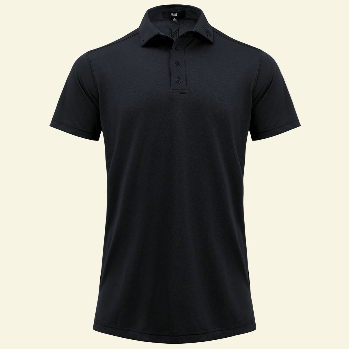 Signature Solid Polo — Caviar
