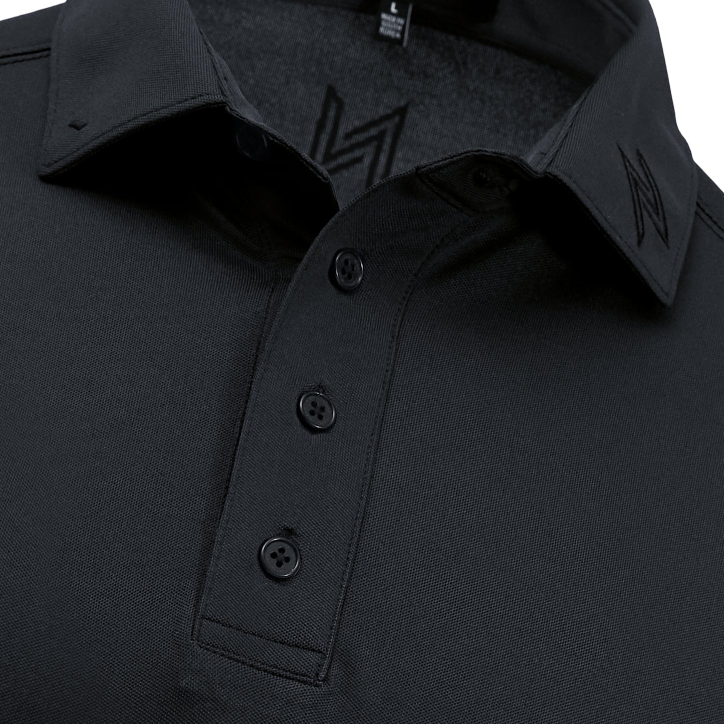 Signature Solid Polo — Caviar