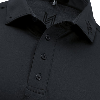 Signature Solid Polo — Caviar