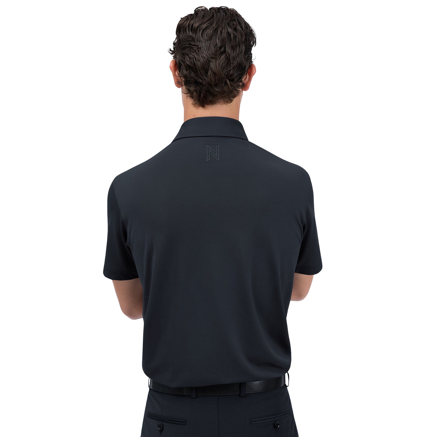 Signature Solid Polo — Caviar